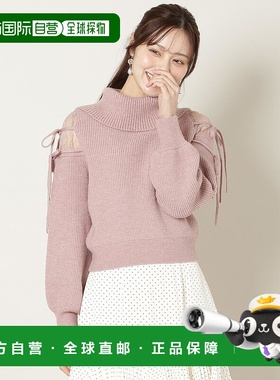 1h可退 日本直邮WILLSELECTION 女装 蕾丝拼接宽松高领针织衫 肩