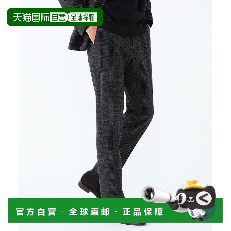 1h可退 日本直邮BEAMS HEART 男士秋冬格纹锥形长裤 24FW（可搭配