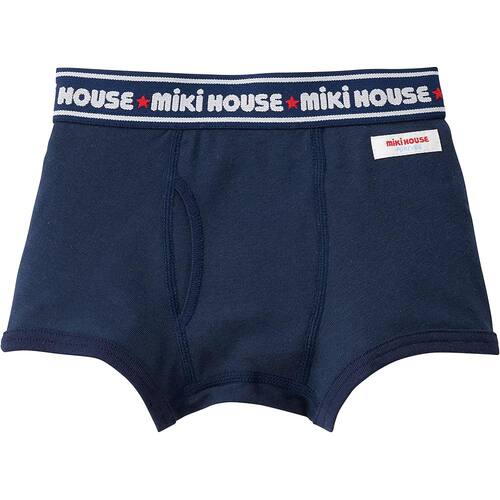 【日本直邮】MIKI HOUSE 平角内裤 带标志 纯色 男童内裤 抗菌抗