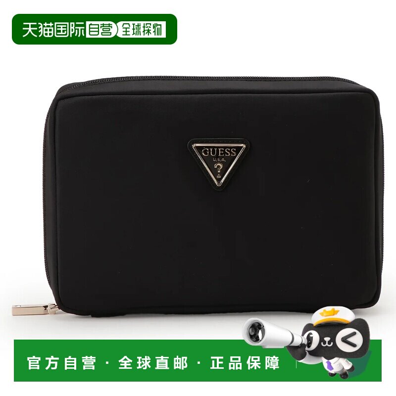 日本直邮GUESS 收纳挂袋 黑色化妆包