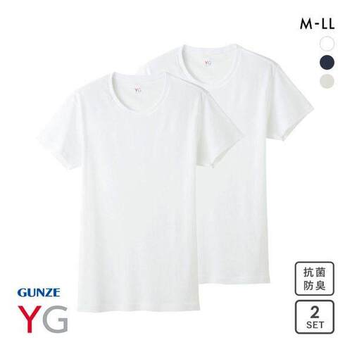 日本直邮Gunze/郡是 YG DRY&DEO 内衣T恤，圆领，2件装，