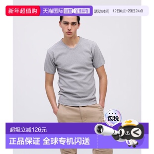 日本直邮AVIREX DAILY RIB S/S V-NECK T-SHIRT 短袖T恤 [AV1129E