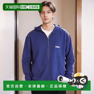 美式 日本直邮CAHLUMN 三分之一拉链设计 加厚带帽卫衣 复古风 男士