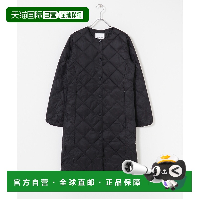 1h可退 日本直邮TAION 女士宽松长款羽绒外套 半高领设计 轻盈保
