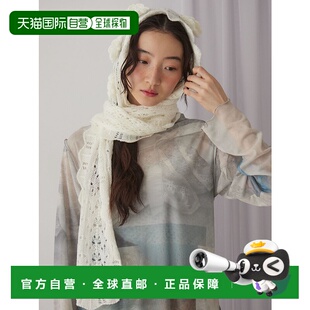 1h可退 日本直邮merry jenny 女士花朵刺绣巴拉克拉瓦围巾 282551