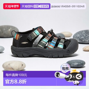日本直邮KEEN Newport H2 简约休闲 耐磨透气 低帮 儿童户外鞋 黑