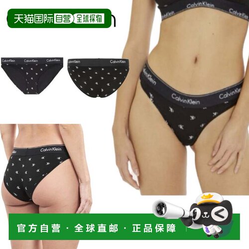 日本直邮Calvin Klein 女士内裤 F3787 Logo短裤 三角裤黑色