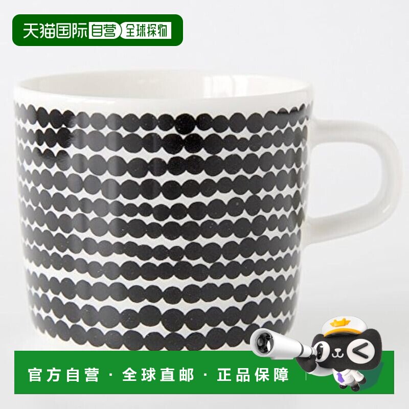 【日本直邮】Marimekko 咖啡杯Rasymatto 黑色 5000-00131-0002