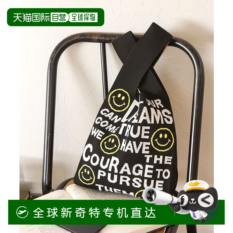 1h可退 日本直邮BAYFLOW 女装 SMILE针织托特包 可爱笑脸设计 可