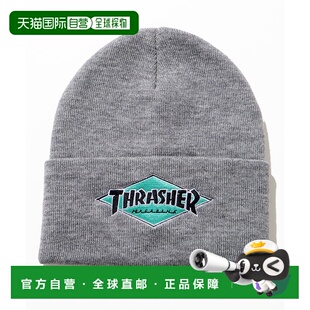 1h可退 日本直邮THRASHER 男女同款 钻石logo 罗纹针织冷帽 DW184
