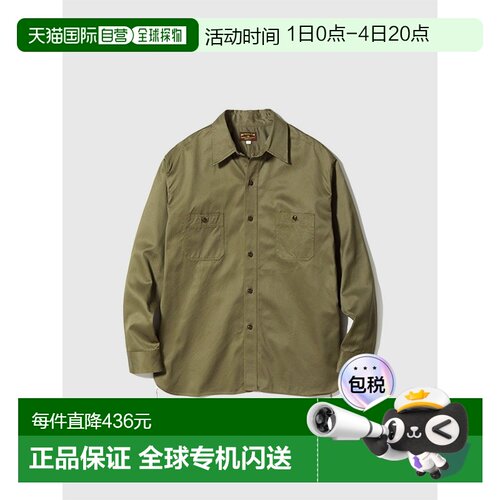日本直邮BUZZ RICKSON'S 衬衫男女通用 纯棉长袖简约时尚黑色人字