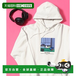 1h可退 日本直邮GLOBAL WORK男装永井博联名全棉宽松半拉链卫衣 6