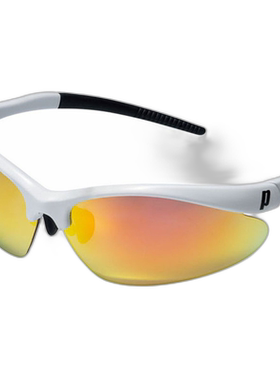 日本直邮Prince 太阳镜高级高对比度酷镜面偏光太阳镜白色网球护/