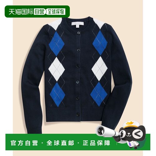 1h可退 日本直邮BROOKS BROTHERS 女士 苏皮马棉阿盖尔纹圆领开衫