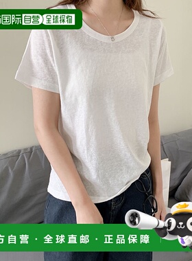 1h可退 日本直邮LOWO 女士纯色宽松T恤 lwtoxai25052