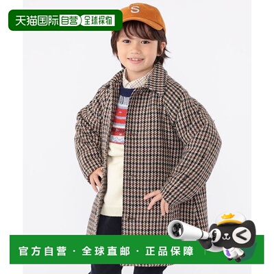 1h可退 日本直邮SHIPS KIDS:100~130cm / 猎枪俱乐部格子呢子立领