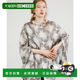 1h可退 日本直邮LAATO 女装 2025秋冬新款 原创印花V领衬衫 高级