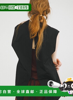 1h可退 日本直邮LAATO 女装 麻混纺简约中长款无袖开衩夹克 WBA62