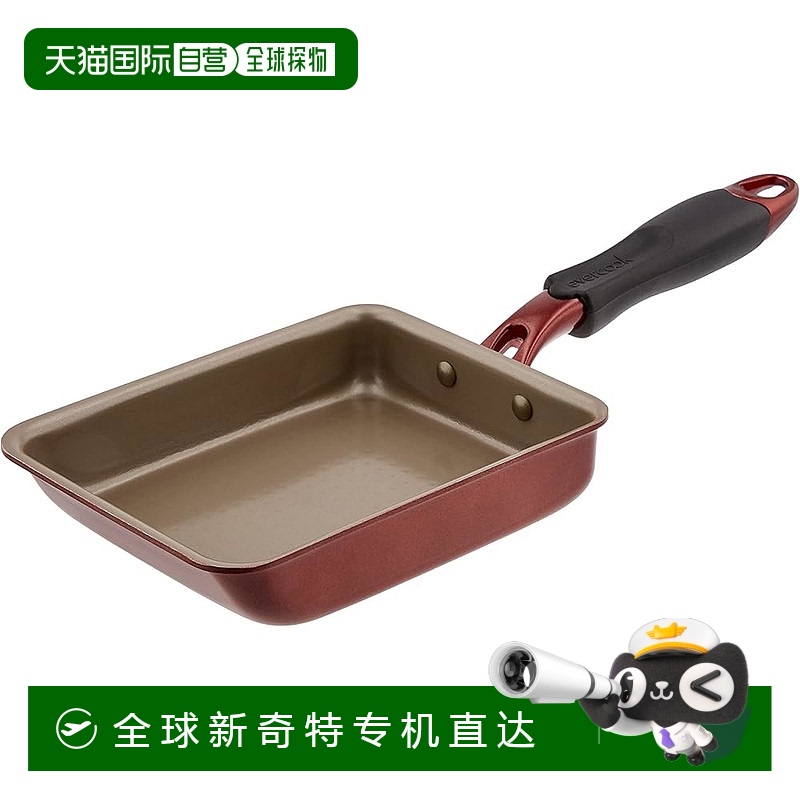 【日本直邮】Doshisha 玉子烧锅13x18cm IH对应 酒红色EAFP13RD