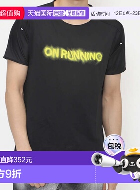 日本直邮On 男士陆上/跑步半袖 Performance-T Lumos T恤 黑色