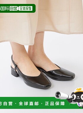 日本直邮Menue 3cm跟后带高跟鞋 ME8623BW02364 黑色女鞋单鞋