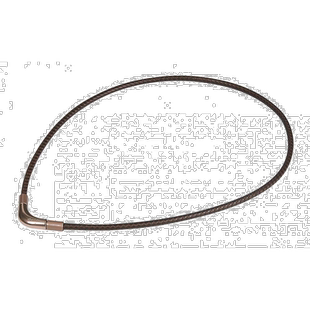 【日本直邮】法藤羽生结弦同款RAKUWA水溶钛颈环 V字形 棕色 40cm