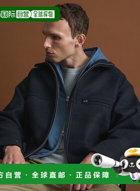 1h可退 日本直邮PUBLIC TOKYO 男装 Super140s 羊毛混纺立领拉链