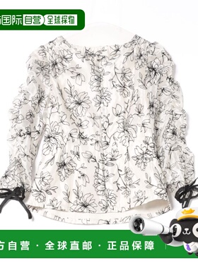 日本直邮tocco closet 女装 雪纺衬衫 蕾丝感印花设计 186201298