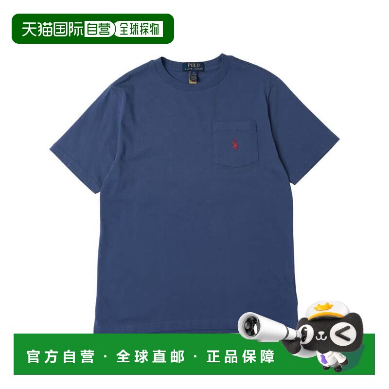 日本直邮Ralph Lauren 男士T恤 短袖口袋针织衫 海军蓝内搭