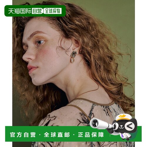 1h可退 日本直邮et.UNiVER 女士金属与珍珠组合耳环 984新款配饰
