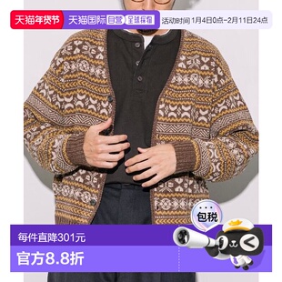 1h可退 日本直邮官方授权 FREAK'S STORE 费尔岛风开衫复古毛衣