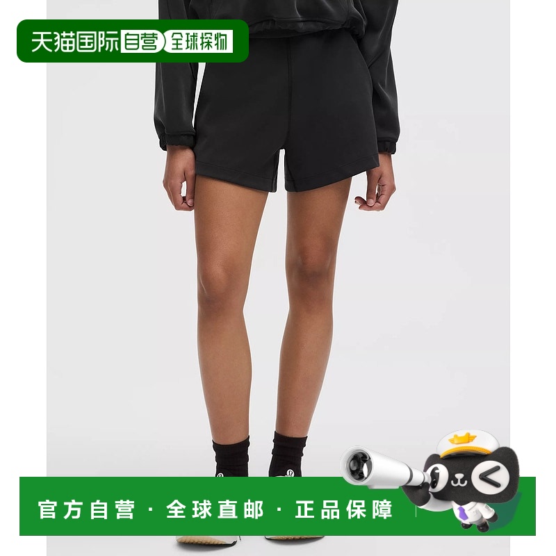 1h可退 日潮跑腿Lululemon露露乐蒙 Softstreme 高腰短裤 Black X