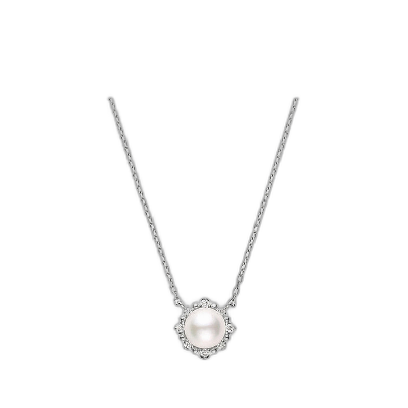 日本直邮VENDOME AOYAMA ayako白金珍珠钻石项链 APVN208540PA
