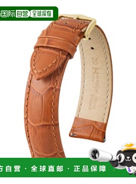 日本直邮01028075-2-20 HIRSCH Duke 皮革表带 手表替换表带 易于