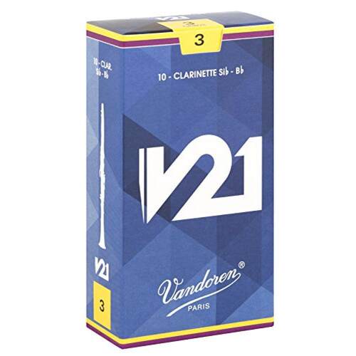 【日本直邮】Vandoren Bb调单簧管哨片V21 硬度:3 10个装