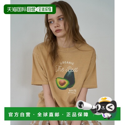 1h可退 日本直邮RNA-N 女装 全棉牛油果印花基础T恤 IM2668/m2668