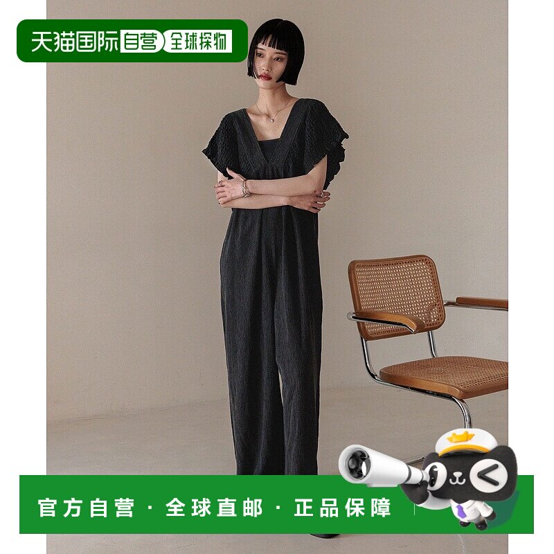 1h可退 日本直邮LOWRYS FARM 女士透气设计抽褶吊带背带裤 289959