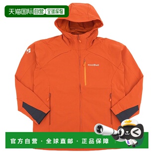 日本直邮Montbell 服装 男士派克大衣 SML XL 橙色 24 Nomad 派克