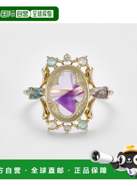 日本直邮日潮 agete 阿卡朵K10 多彩宝石戒指