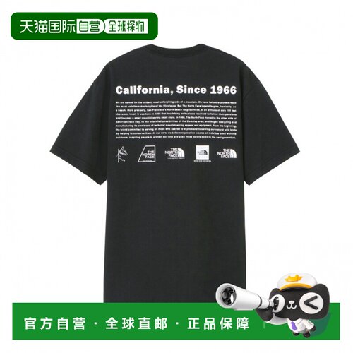 日本直邮THE NORTH FACE/北面 NT32407 男款 运动T恤 黑色 THE NO