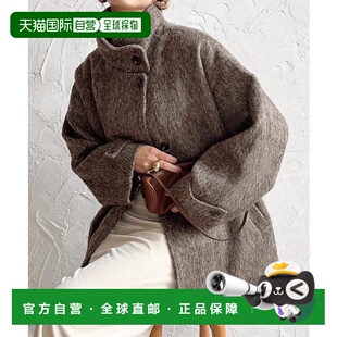 1h可退 日本直邮JUNOAH 立领长毛呢大衣