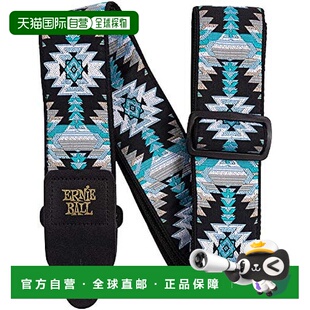 【日本直邮】ERNIEBALL 4609 吉他背带 提花带 ALBUQUERQUE BLUE