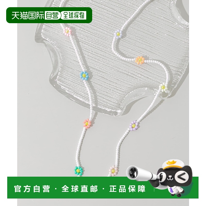 1h可退 日本直邮SMELLY 女士不锈钢花型珠饰短项链 SMA62PF018