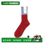 1h可退 564300 24cm 日本直邮homspun女装 双色配色棉羊毛中筒袜22