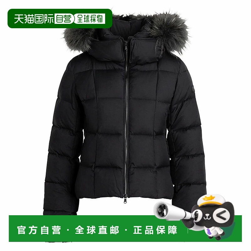 日本直邮TATRAS “AVECI” 女士哑光尼龙短款羽绒服带毛领（黑色/