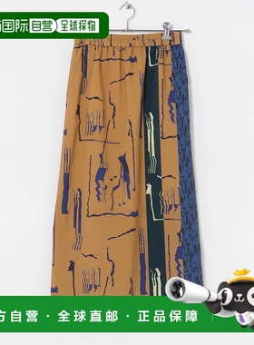 1h可退 日本直邮URBAN RESEARCH 女士艺术印花直筒裙 URA525C006