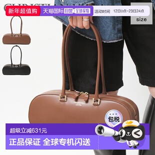 日本直邮CHRISTIAN VILLA 波士顿包横式单肩包真皮光滑皮革意大利