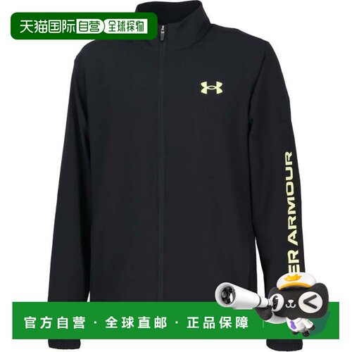日本直邮UA FRESH WOVEN FULL ZIP JACKET 夹克 黑色
