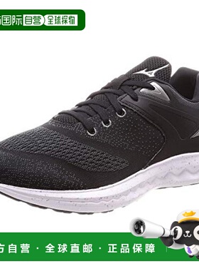 【日本直邮】Mizuno美津浓 跑鞋 黑色x银色x灰色 23cm 2E