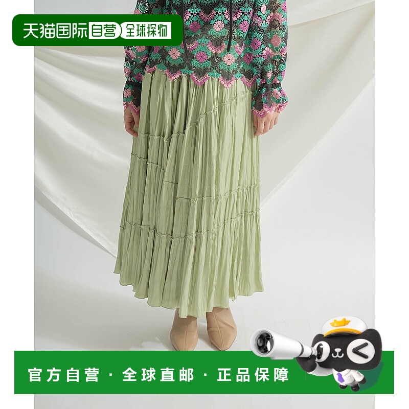 1h可退 日本直邮GRACE CONTINENTAL 女士层叠褶皱长裙 舒适优雅
